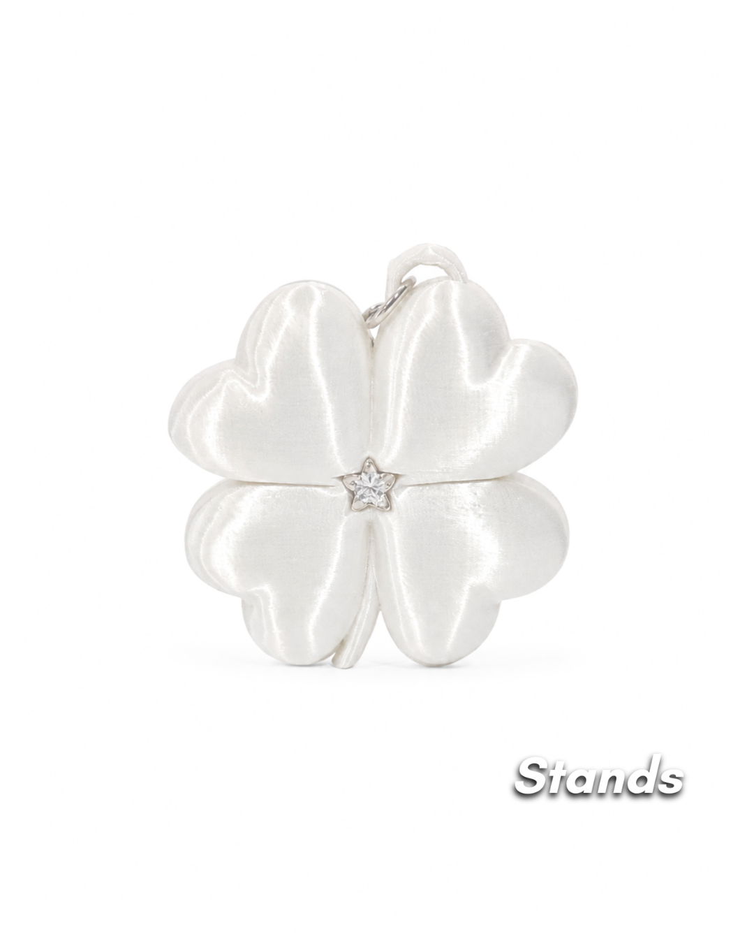 Clover Can Opener Keyring- Silk White