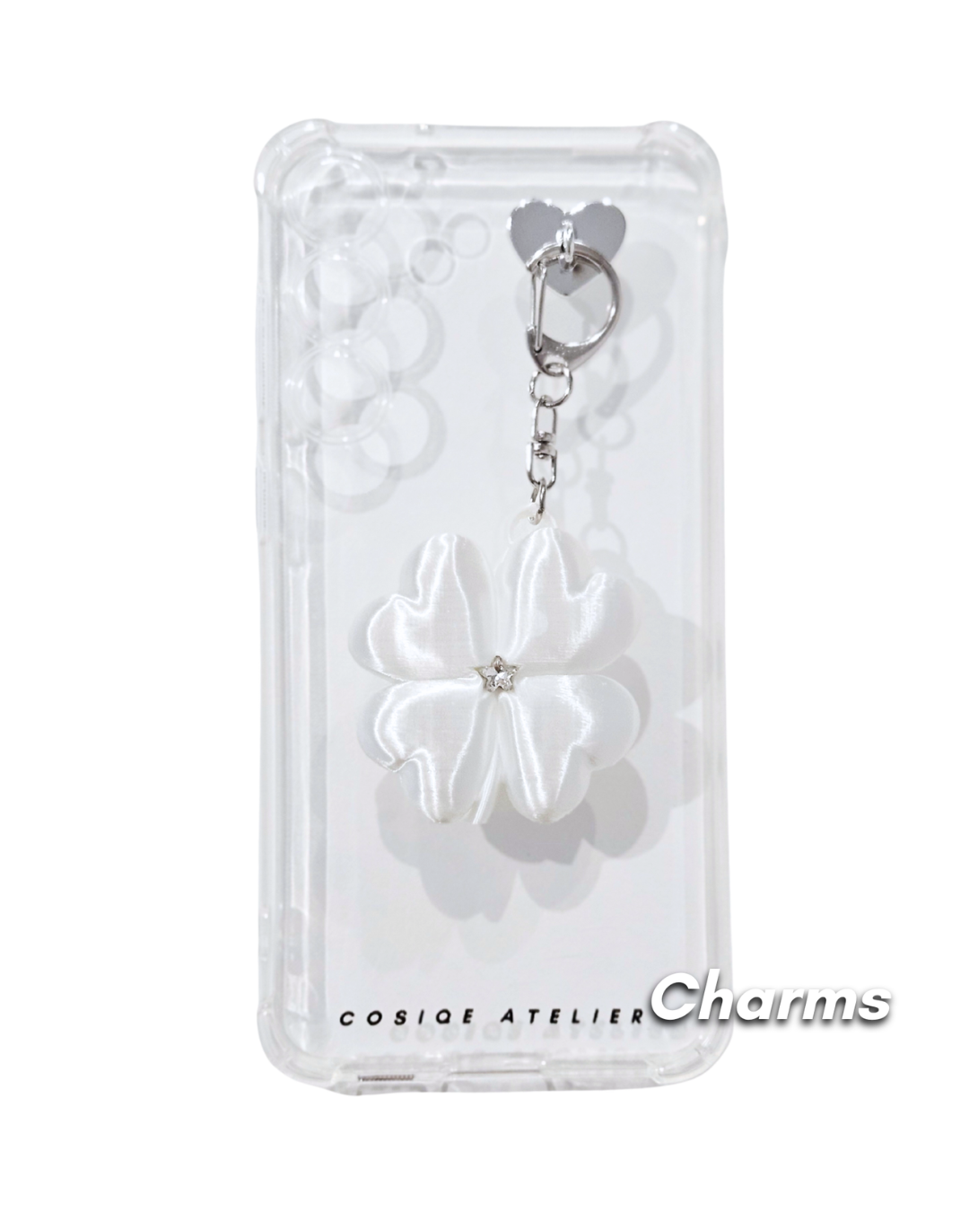 Clover Can Opener Keyring- Silk White