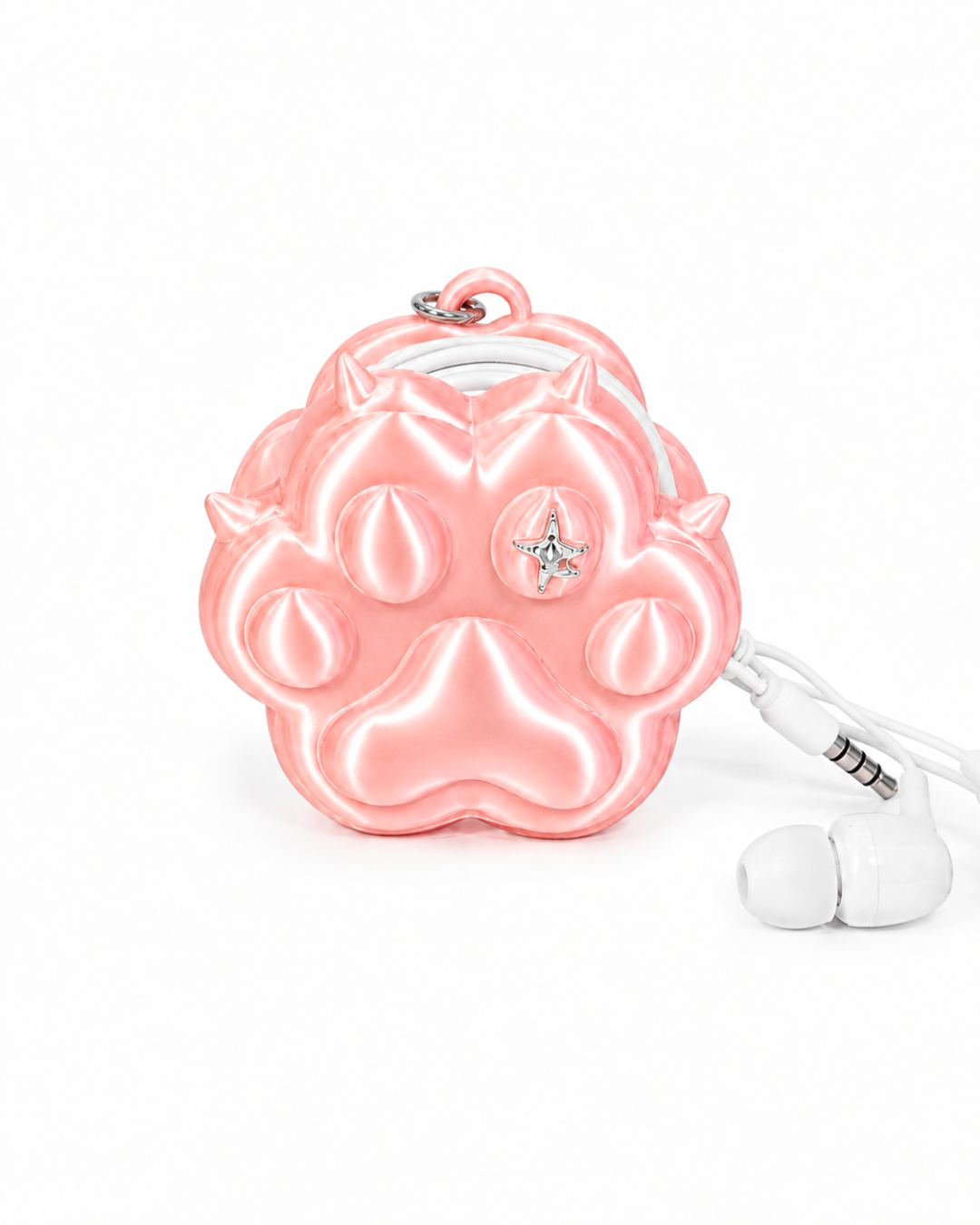 Paw Earphone Holder & Can Opener- Silk Pink