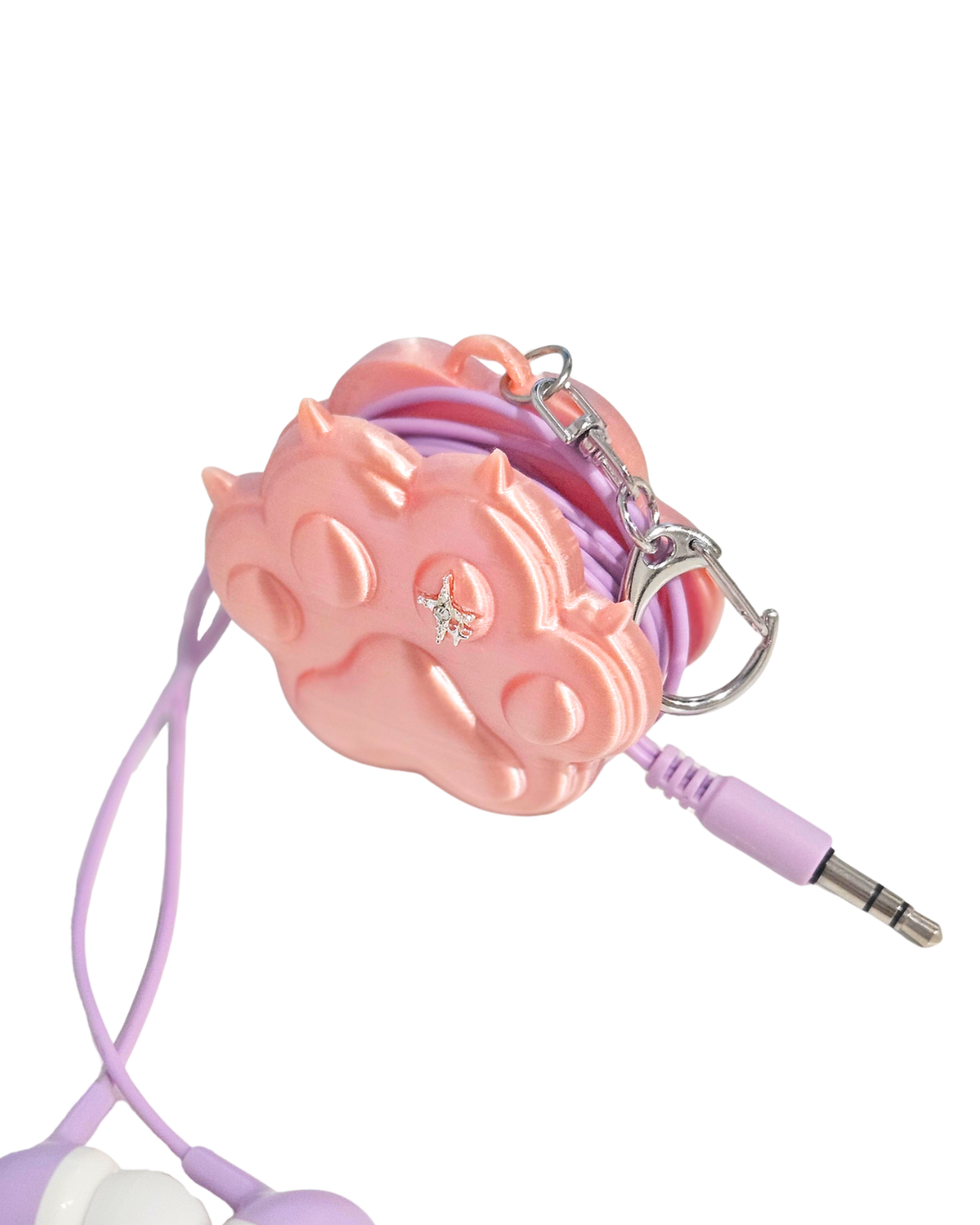 Paw Earphone Holder & Can Opener- Silk Pink