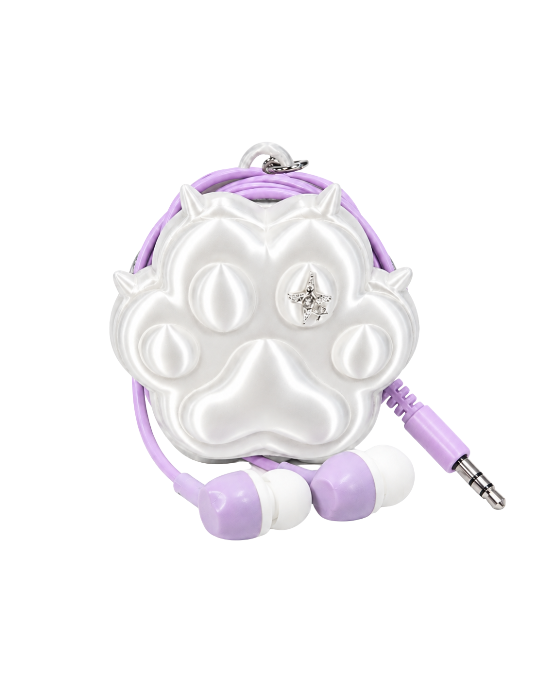 Paw Earphone Holder & Can Opener- Silk White