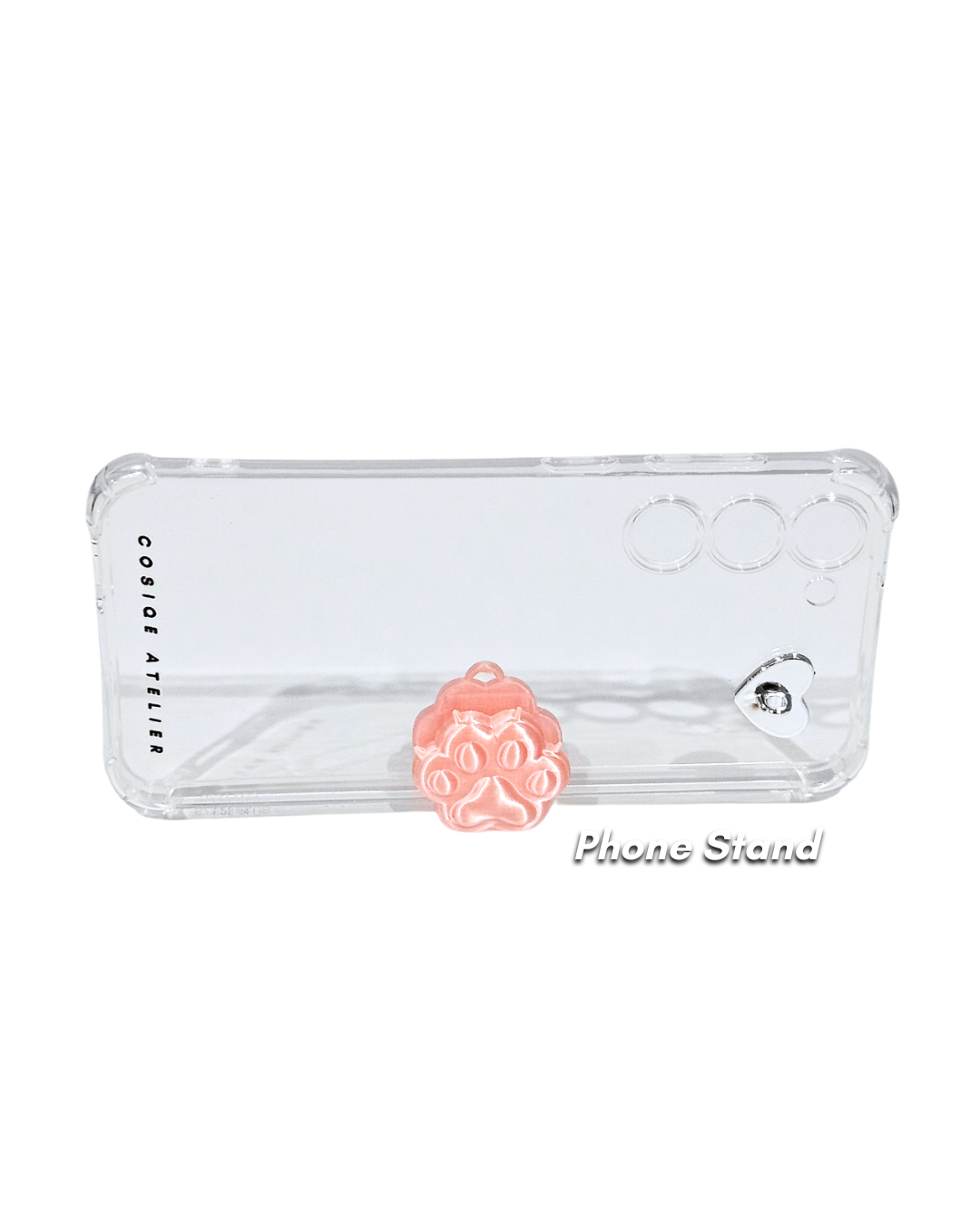 Paw Phone Stand Keyring- Silk Black