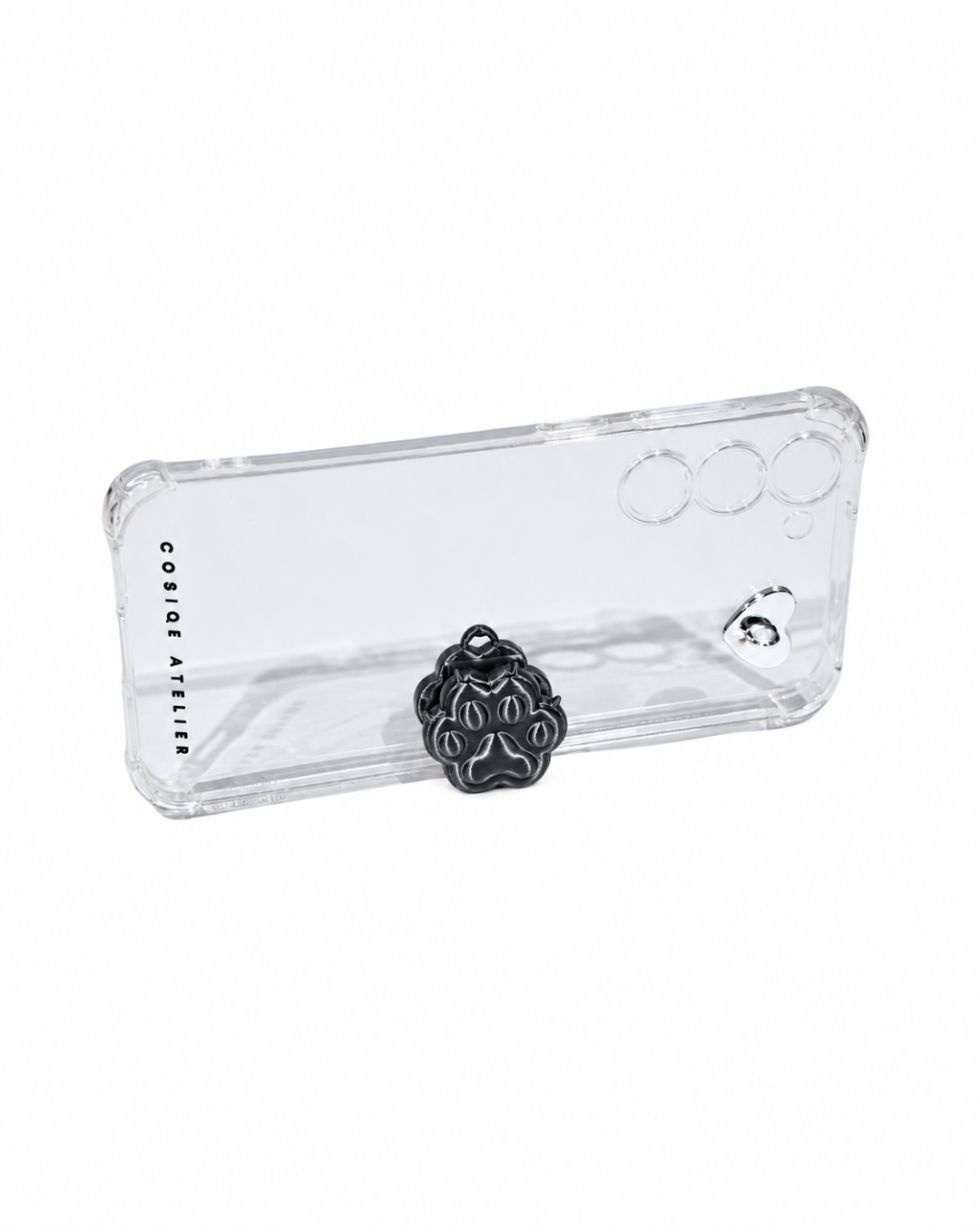 Paw Phone Stand Keyring- Silk Black