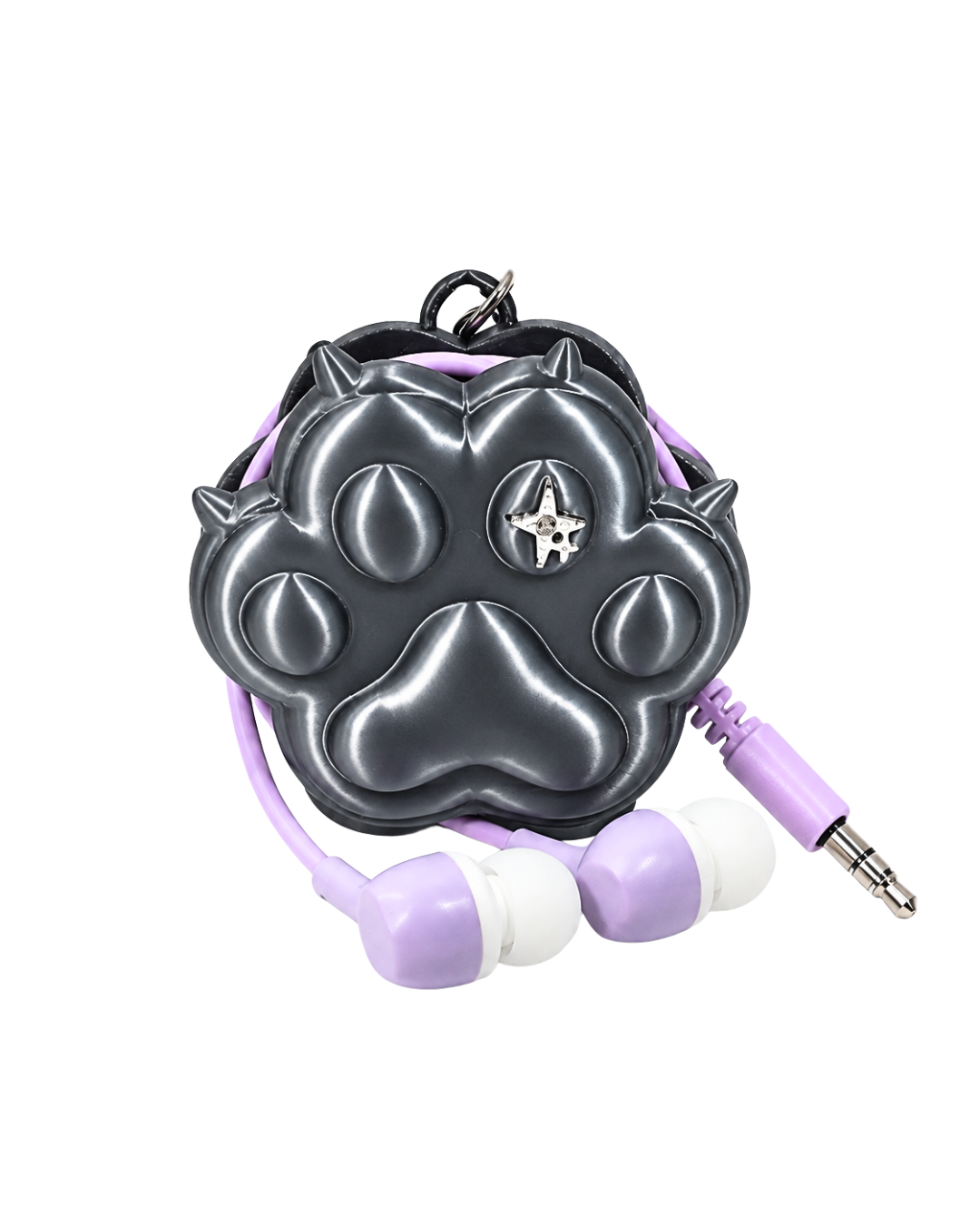 Paw Earphone Holder & Can Opener- Silk Black
