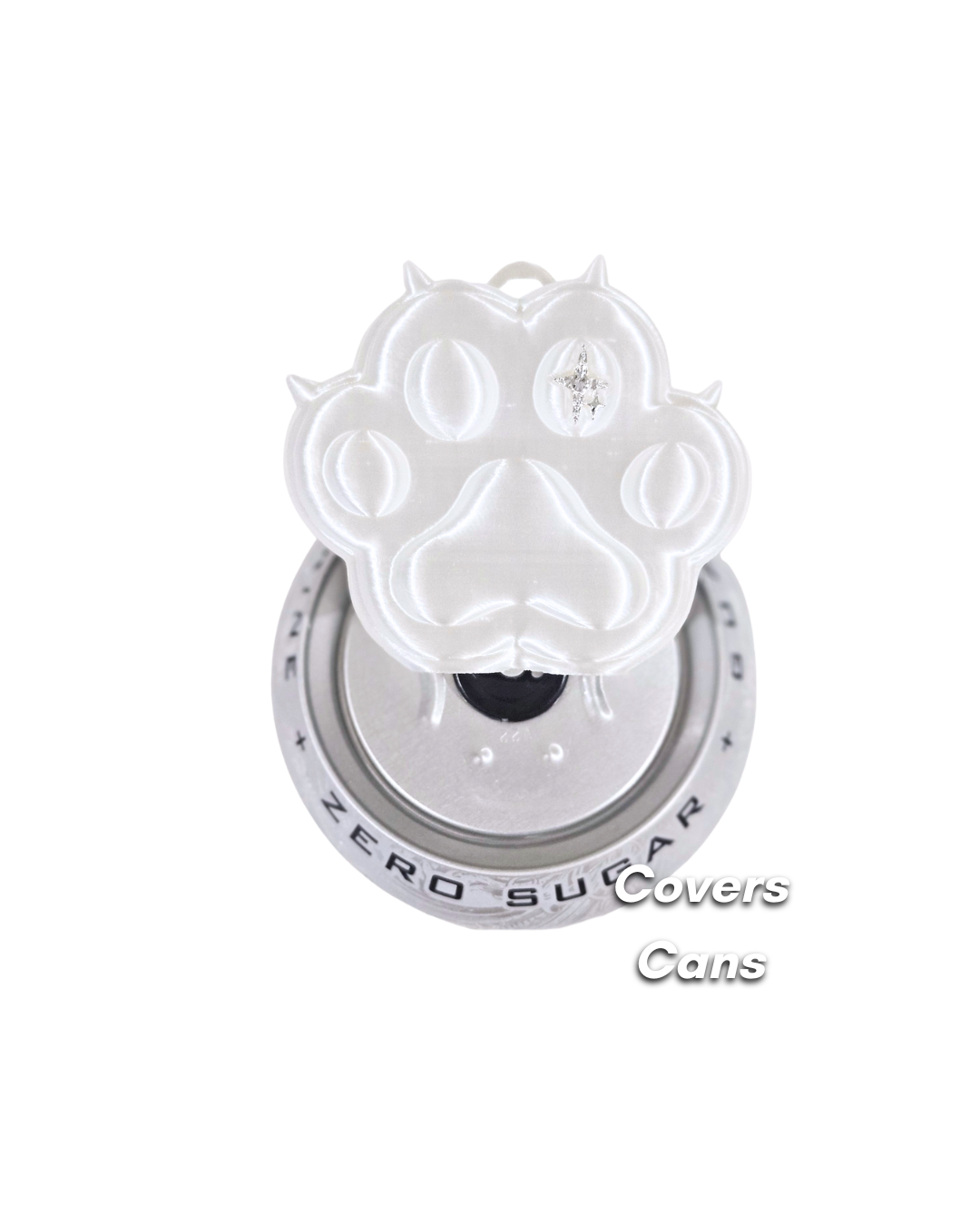 Paw Earphone Holder & Can Opener- Silk White