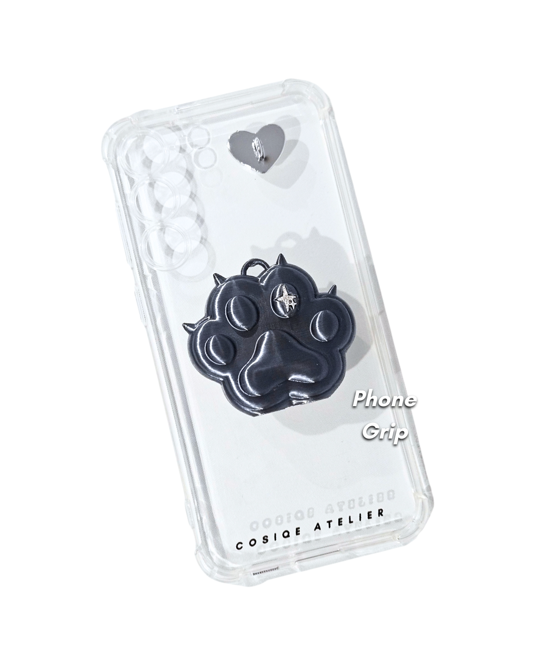 Paw Phone Grip Holder- Silk Black