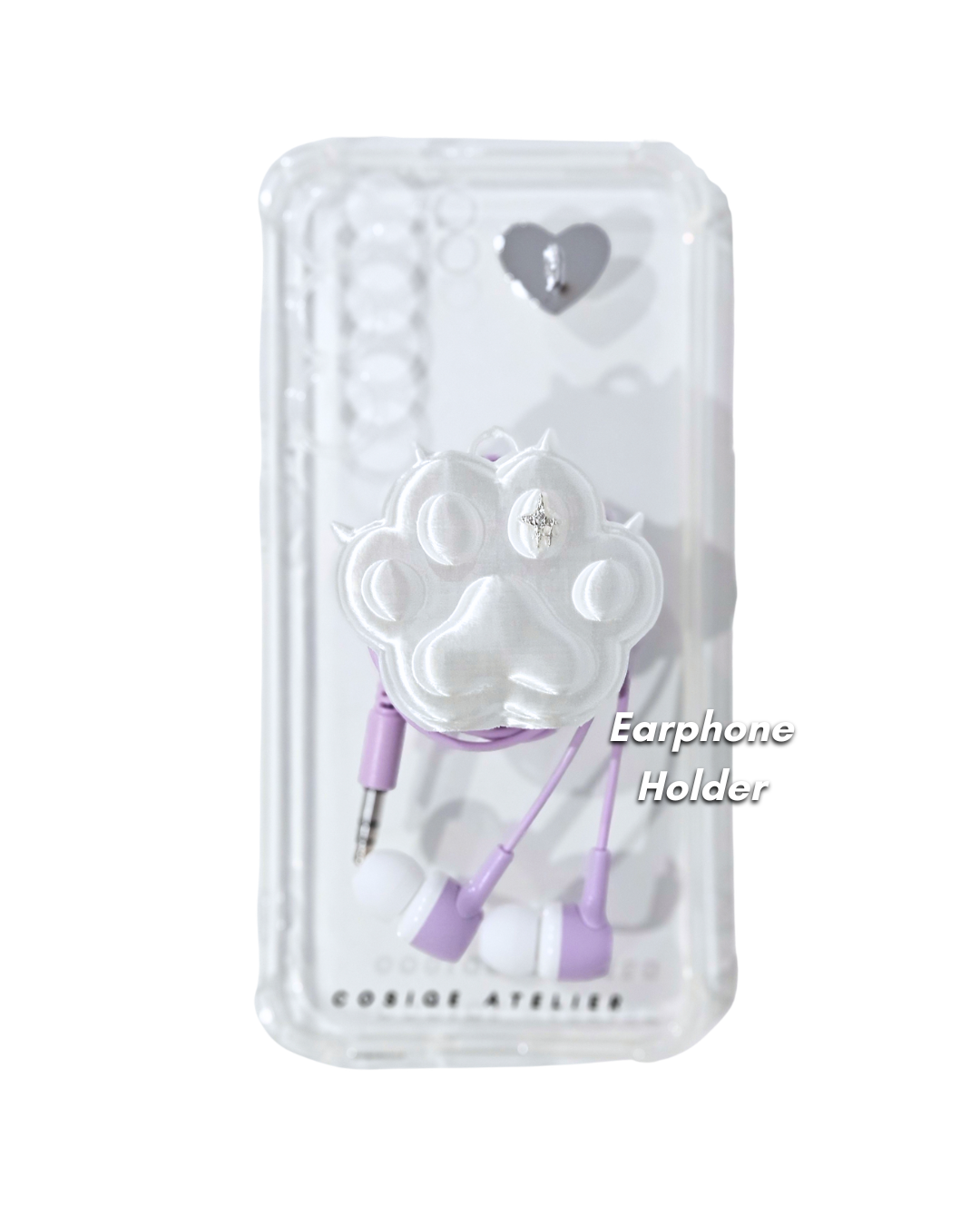 Paw Phone Grip Holder- Silk White
